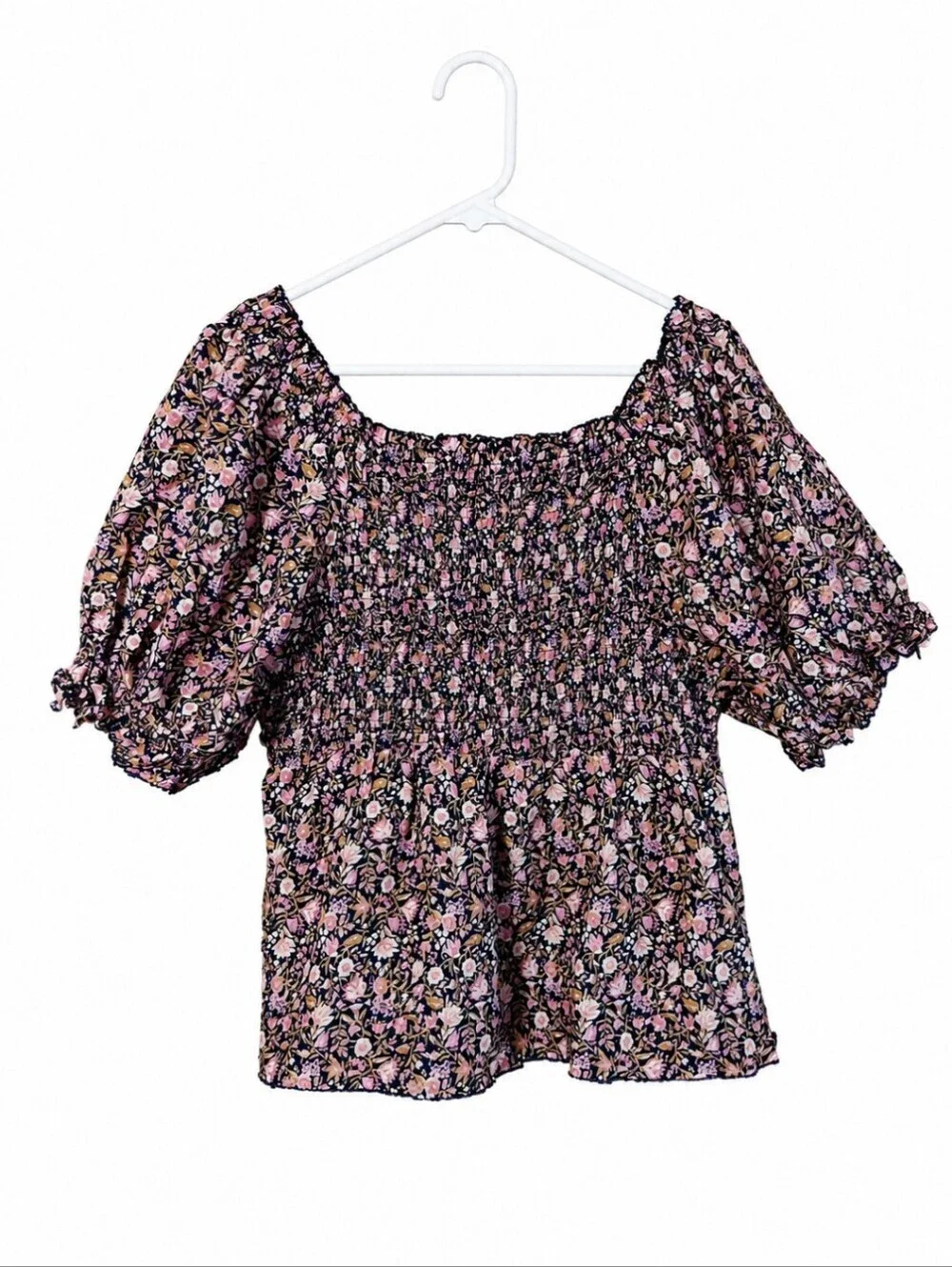 Old Navy Floral Smocked Off-Shoulder Top XL Excellent Condition